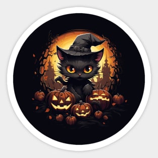 Bewitching Black Kitten Sticker